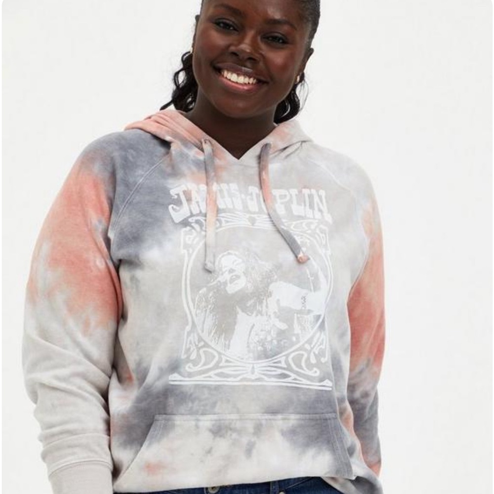 Torrid Janis Joplin Pink Wash Hoodie